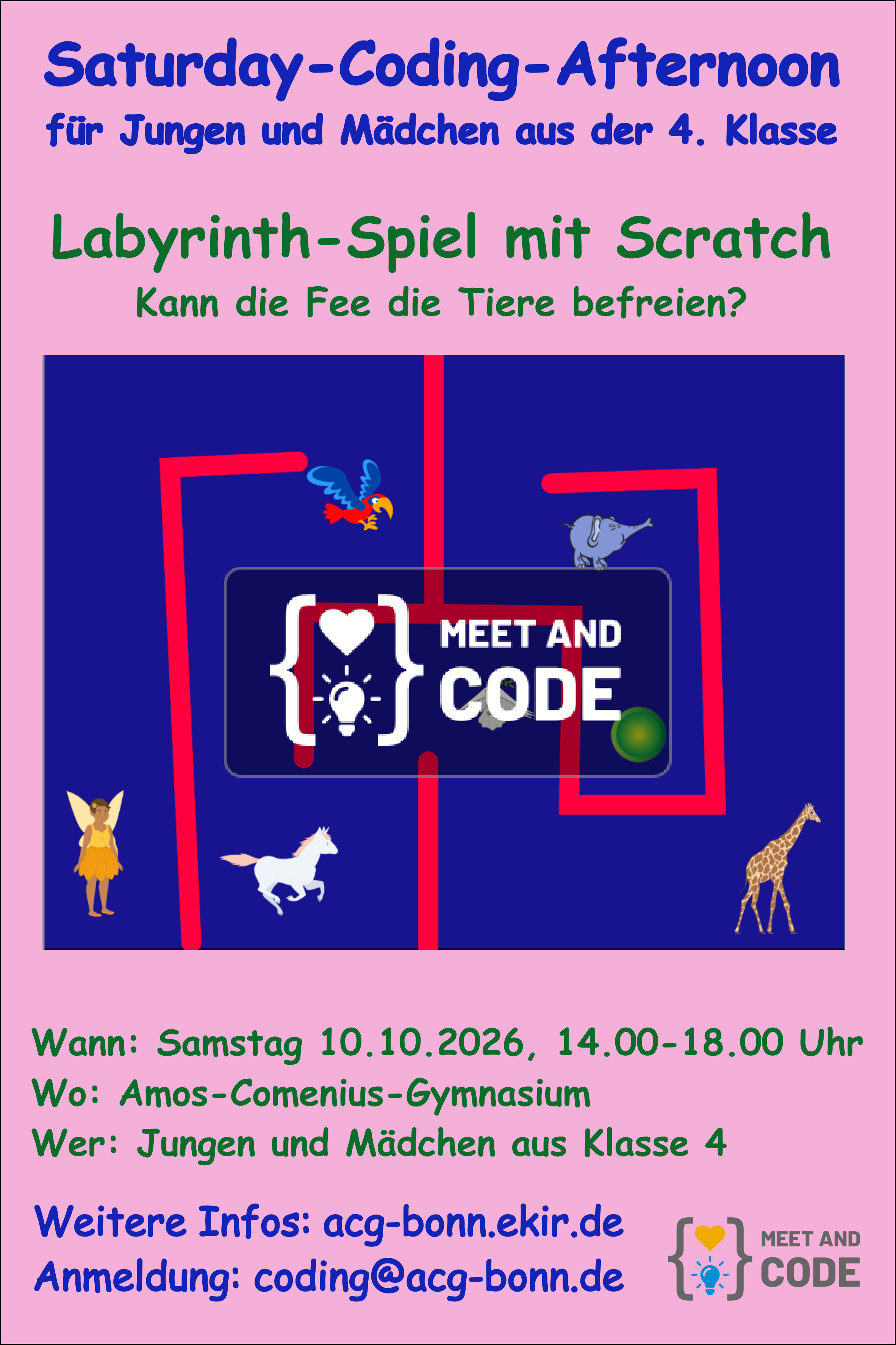 Saturday-Coding-Afternoon für Jungen und Mädchen der Klasse 4