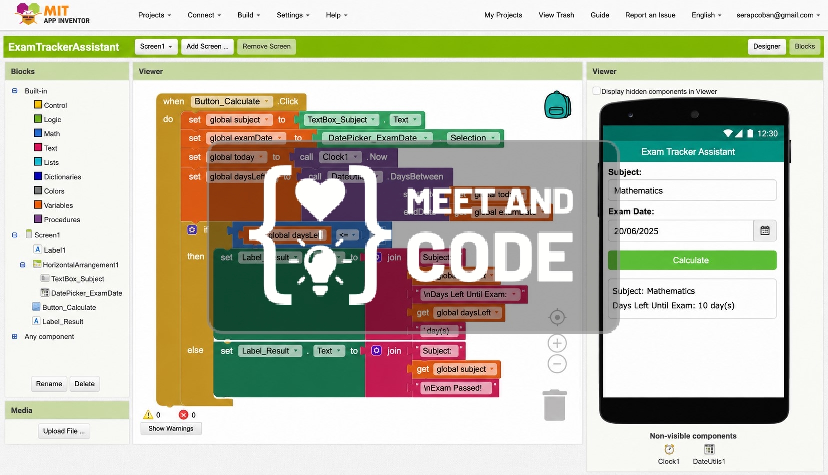 Study Planner AI – Intelligenter Lernplaner mit App Inventor