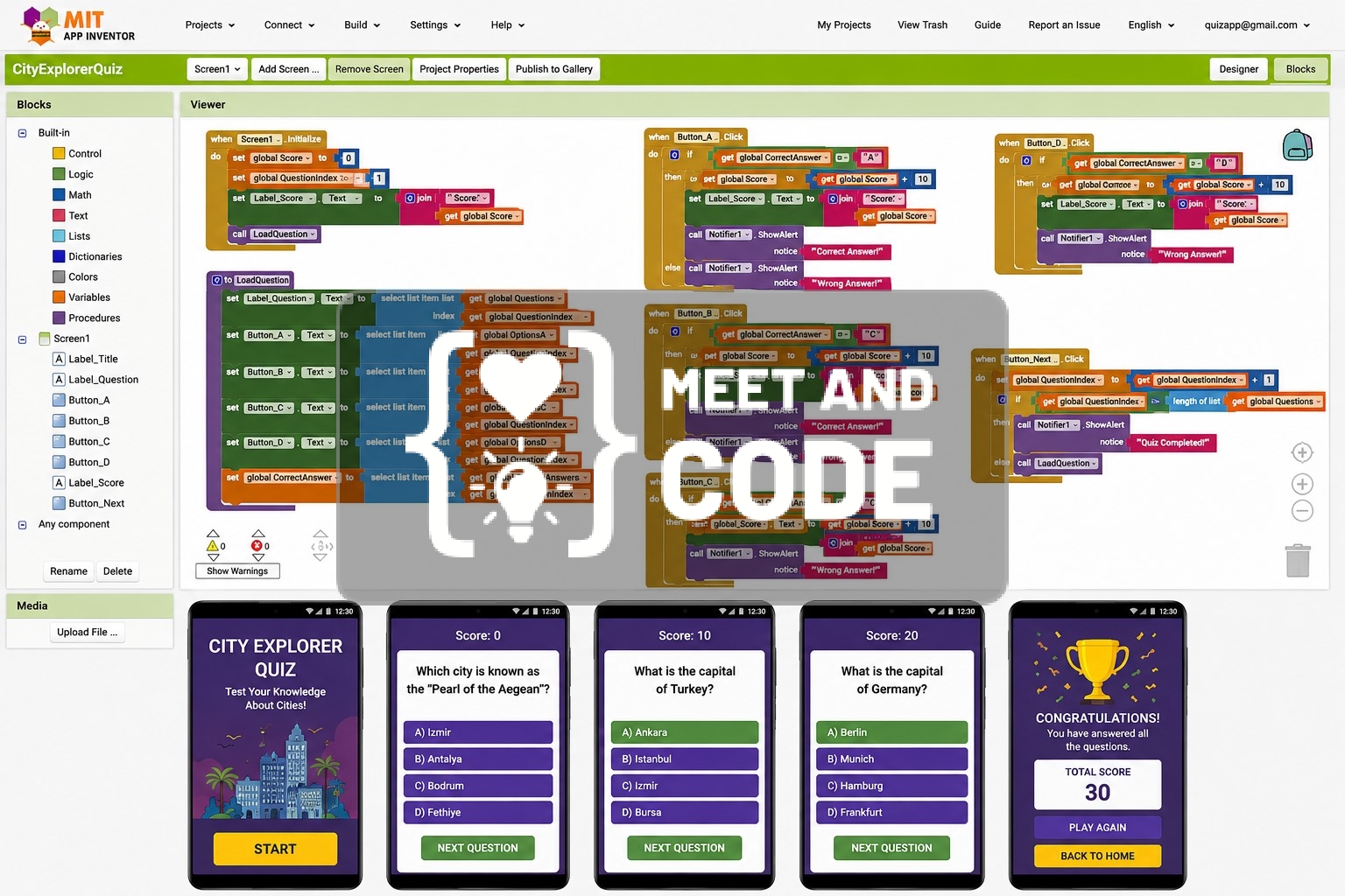 Culture Quiz AI – Mobiles Wissensspiel mit App Inventor