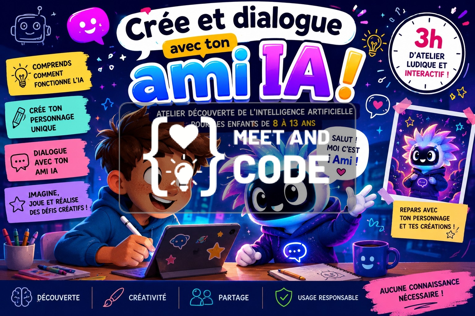 Crée et dialogue avec ton ami IA