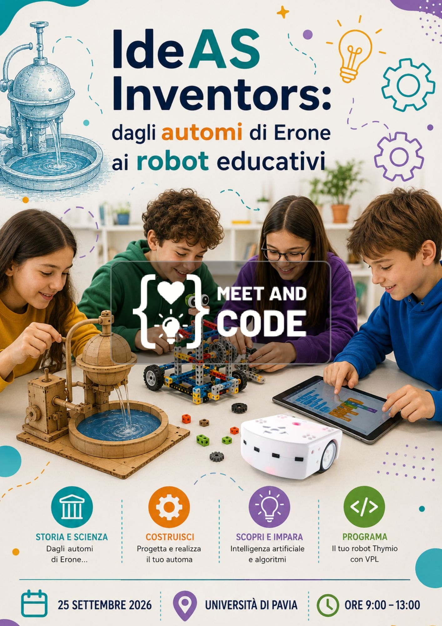 IdeAS Inventors: dagli automi di Erone ai robot educativi.